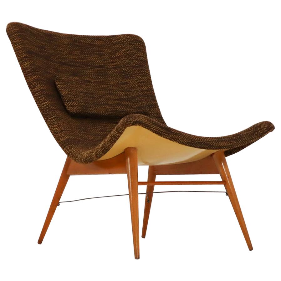 Mid-Century Modern Fiberglass Lounge Chairs by Miroslav Navratil CZ, 1959