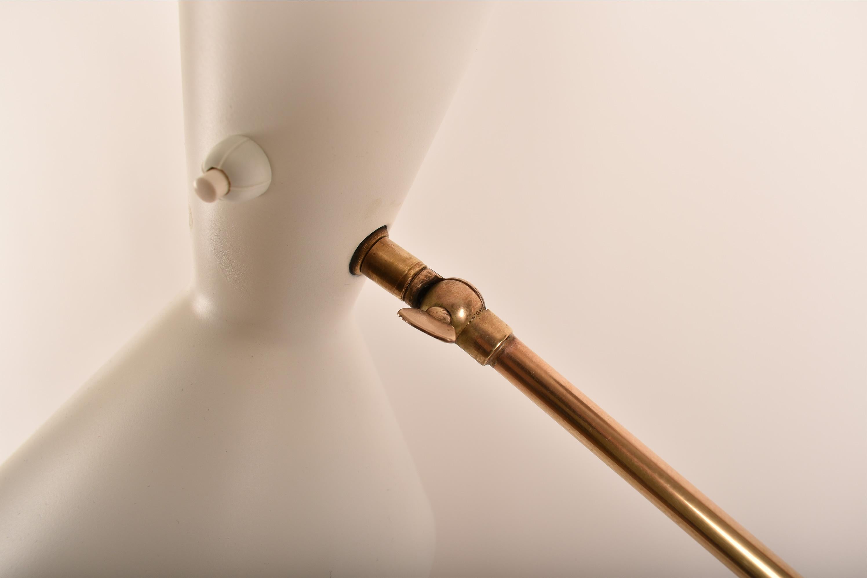 Midcentury Modern Floor Lamp in Brass by Carl Moor for Bag Turgi, Switzerland For Sale 3