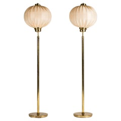 Midcentury Modern Floor Lamps by Bertil Brisborg, NK, Sweden, 1950s
