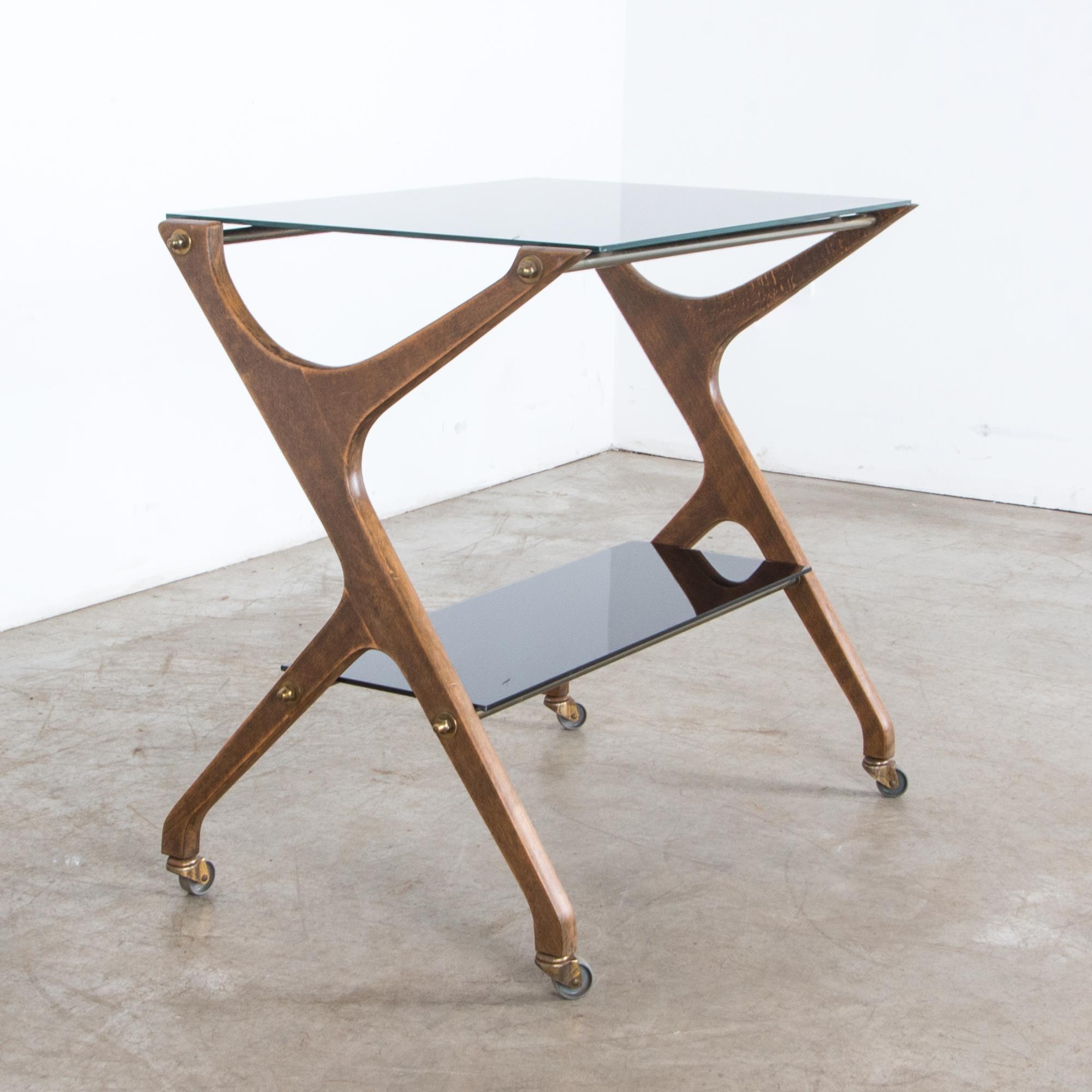 Brass Mid-Century Modern French Bar Cart
