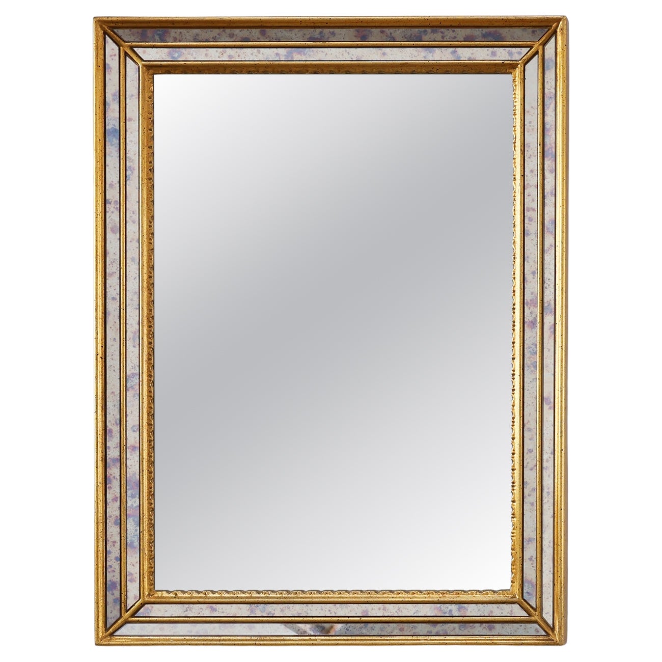 Mid‑Century Modern Gilt Mirror by Deknudt, Belgium, 1970s For Sale