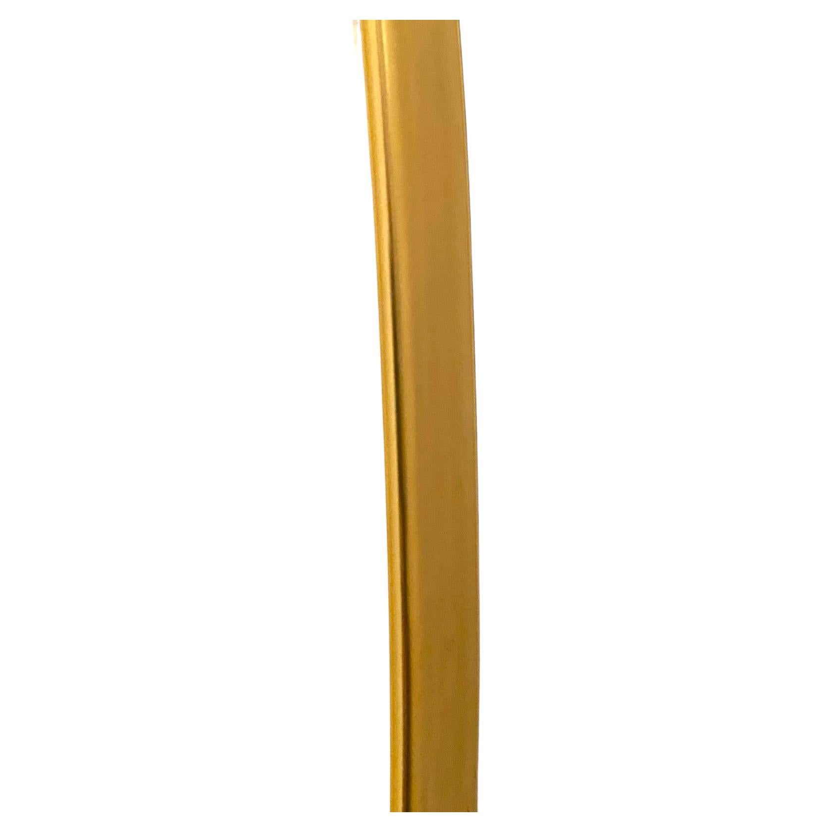 Mid-Century moderno Specchio ovale in ottone di stile Gio Ponti, Italia, anni '50 in vendita