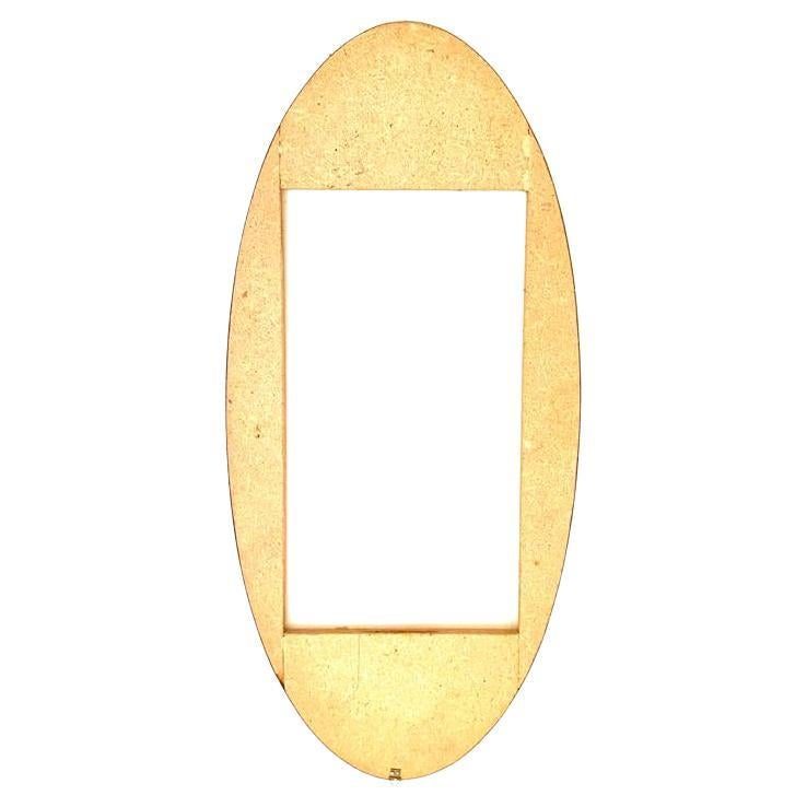 Metà XX secolo Specchio ovale in ottone di stile Gio Ponti, Italia, anni '50 in vendita