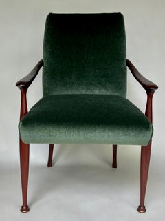 Chaise en mohair verte The Moderns Greene & Greene