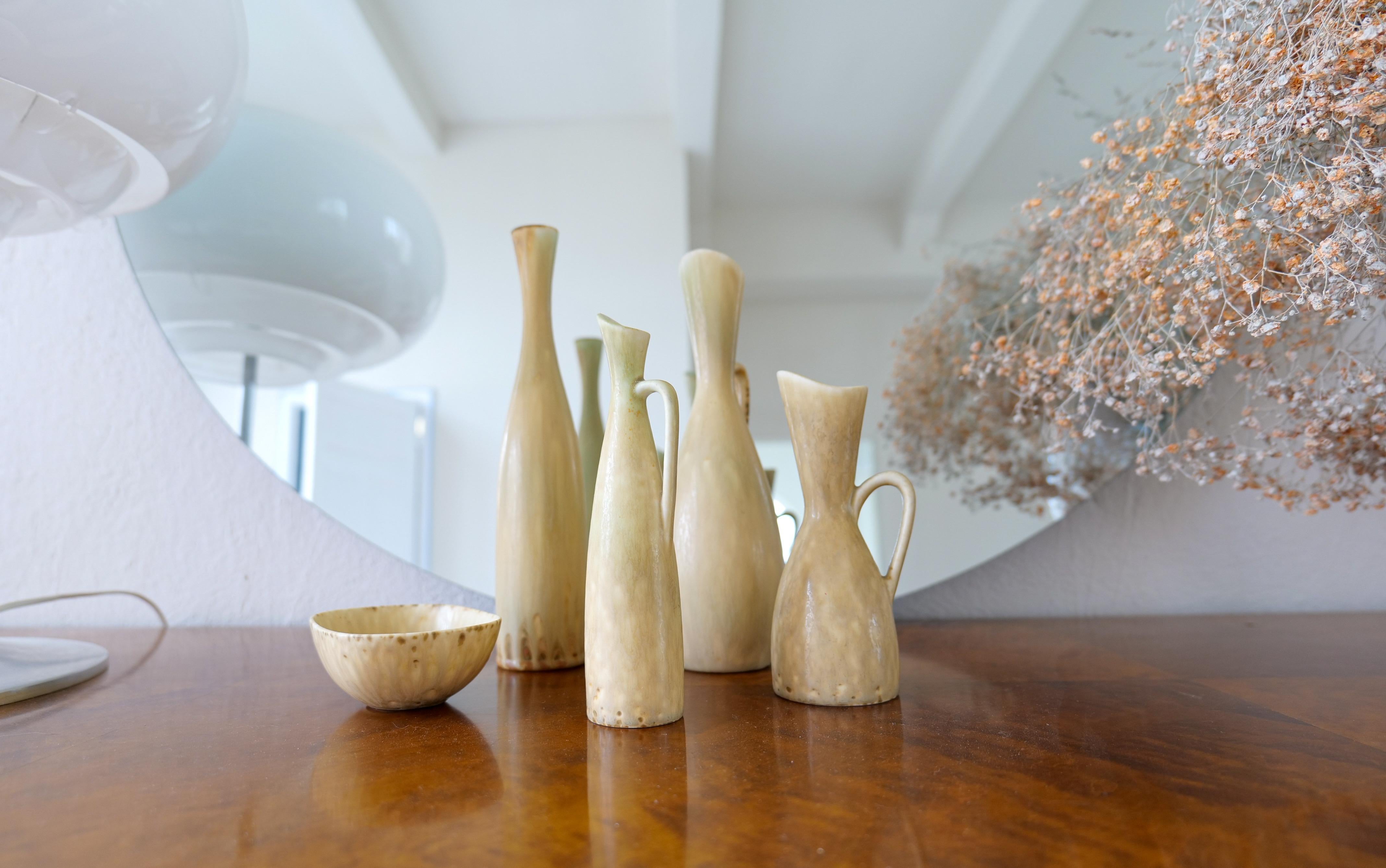 Mid-Century Modern The Moderns Modern Groupe de 5 Vaisseaux Rörstrand Suède 1950 en vente