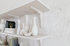 Gruppo di 6 vasi bianchi e grigi del Midcentury Modern Rörstrand Svezia 1950