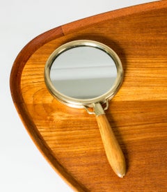 Miroir à main moderne du milieu du siècle par Hans-Agne Jakobsson, Agnes, Suède, années 1950