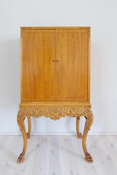 Midcentury Modern Handcrafted Cabinet Elm, Sweden, 1940s