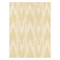 Handgefertigter Akzentteppich in warmem Beige und Elfenbein, Mid-Century Modern