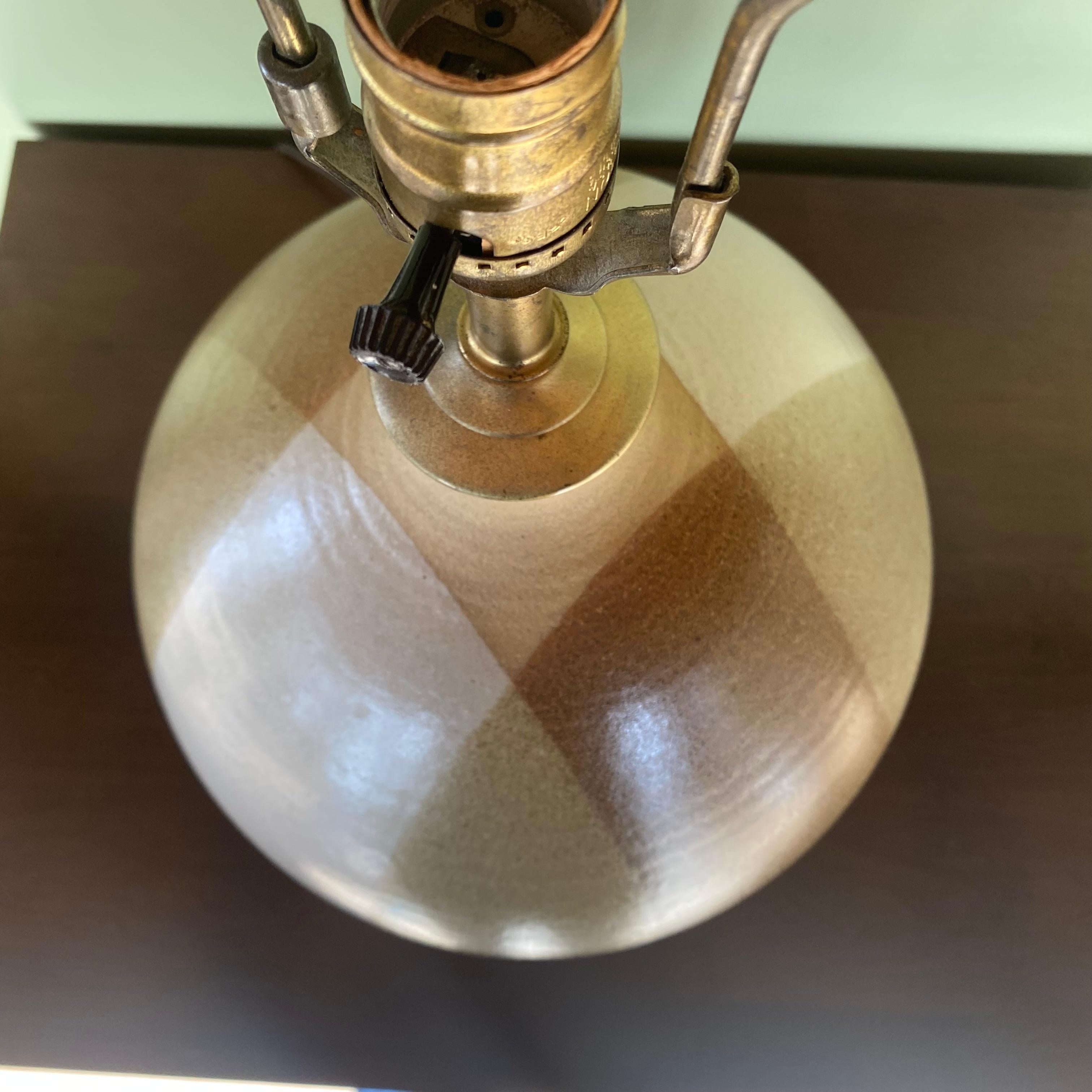 Mid-Century Modern Handmade Ceramic Table Lamp by Larry and and Terry Brown 5