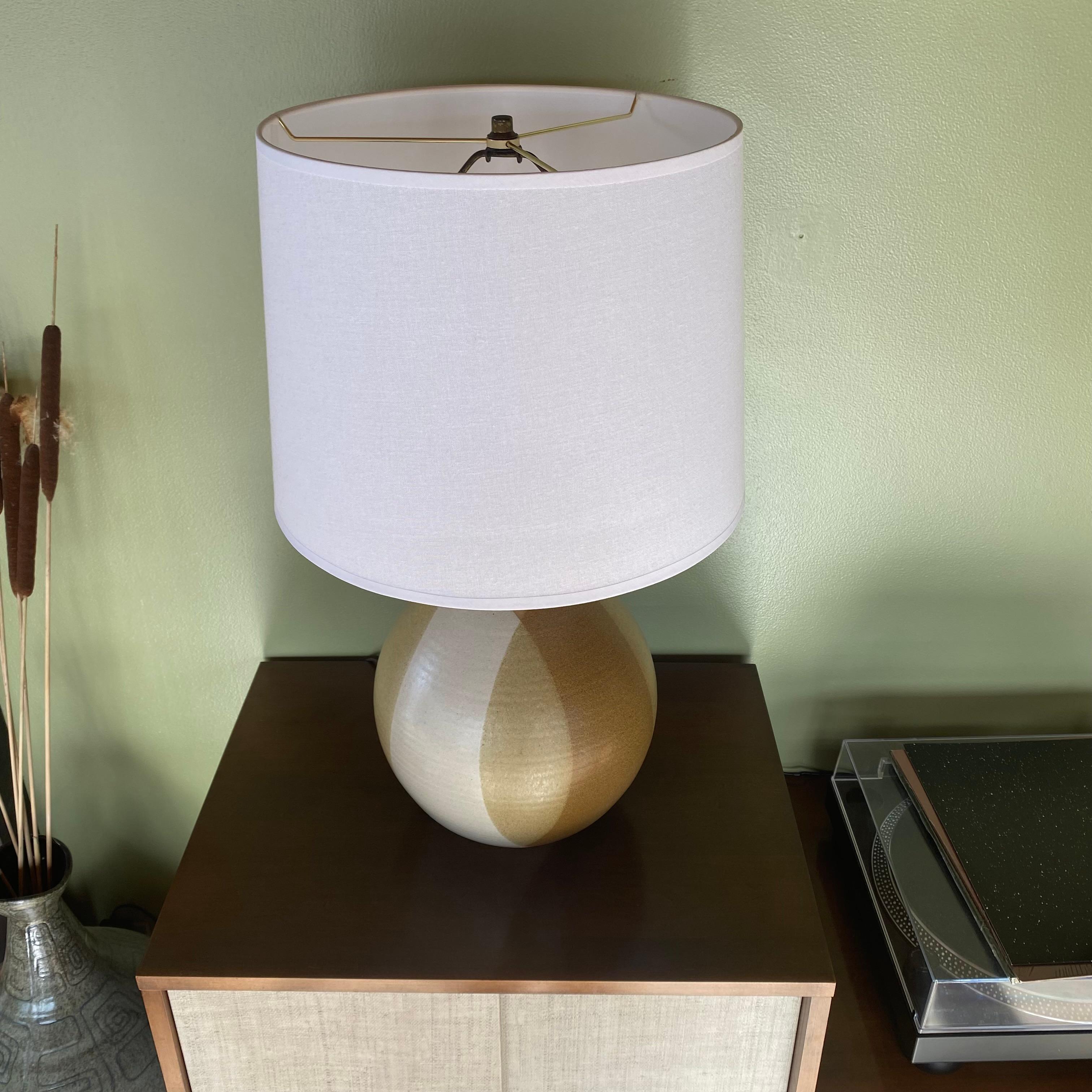 Hand-Crafted Mid-Century Modern Handmade Ceramic Table Lamp by Larry and and Terry Brown