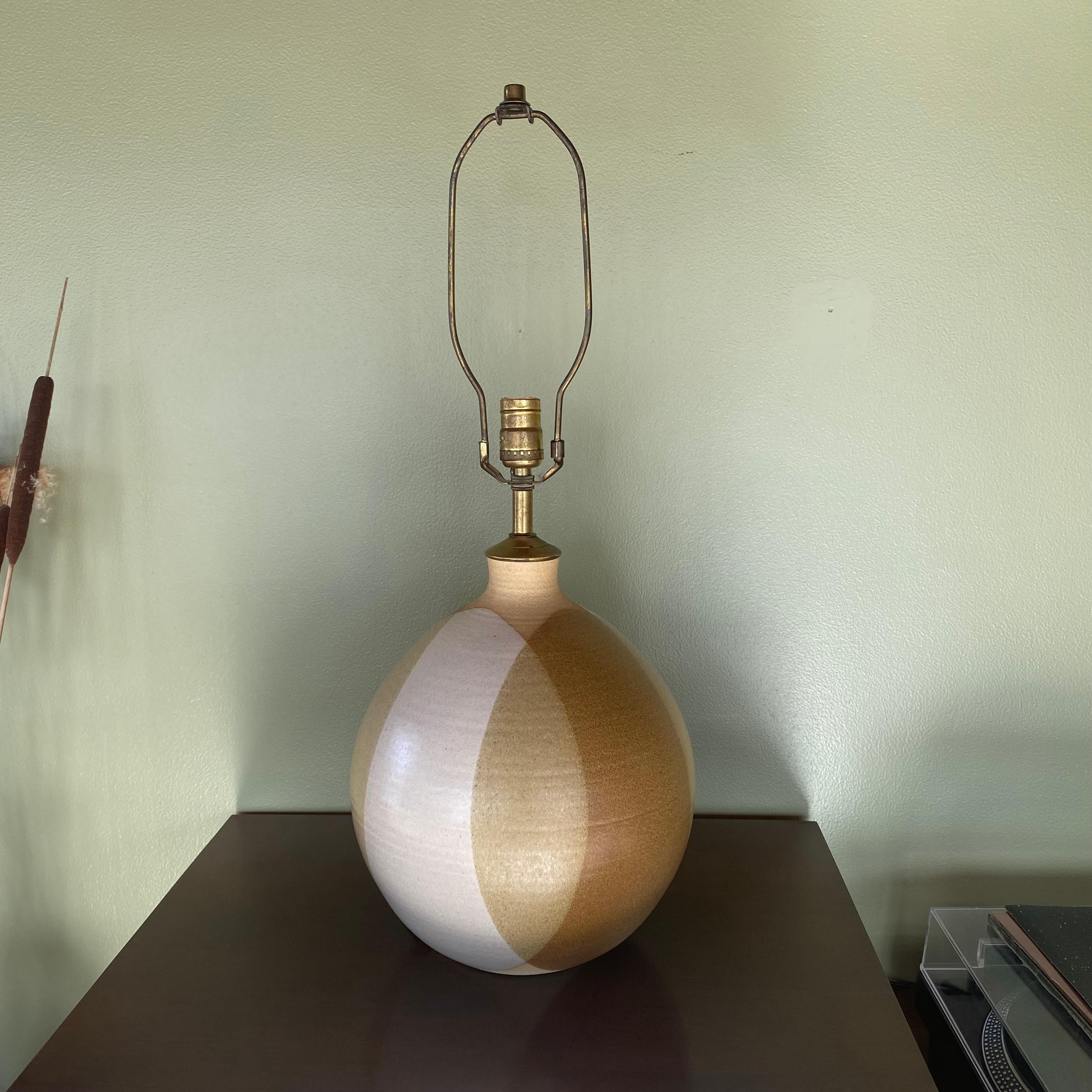 20th Century Mid-Century Modern Handmade Ceramic Table Lamp by Larry and and Terry Brown
