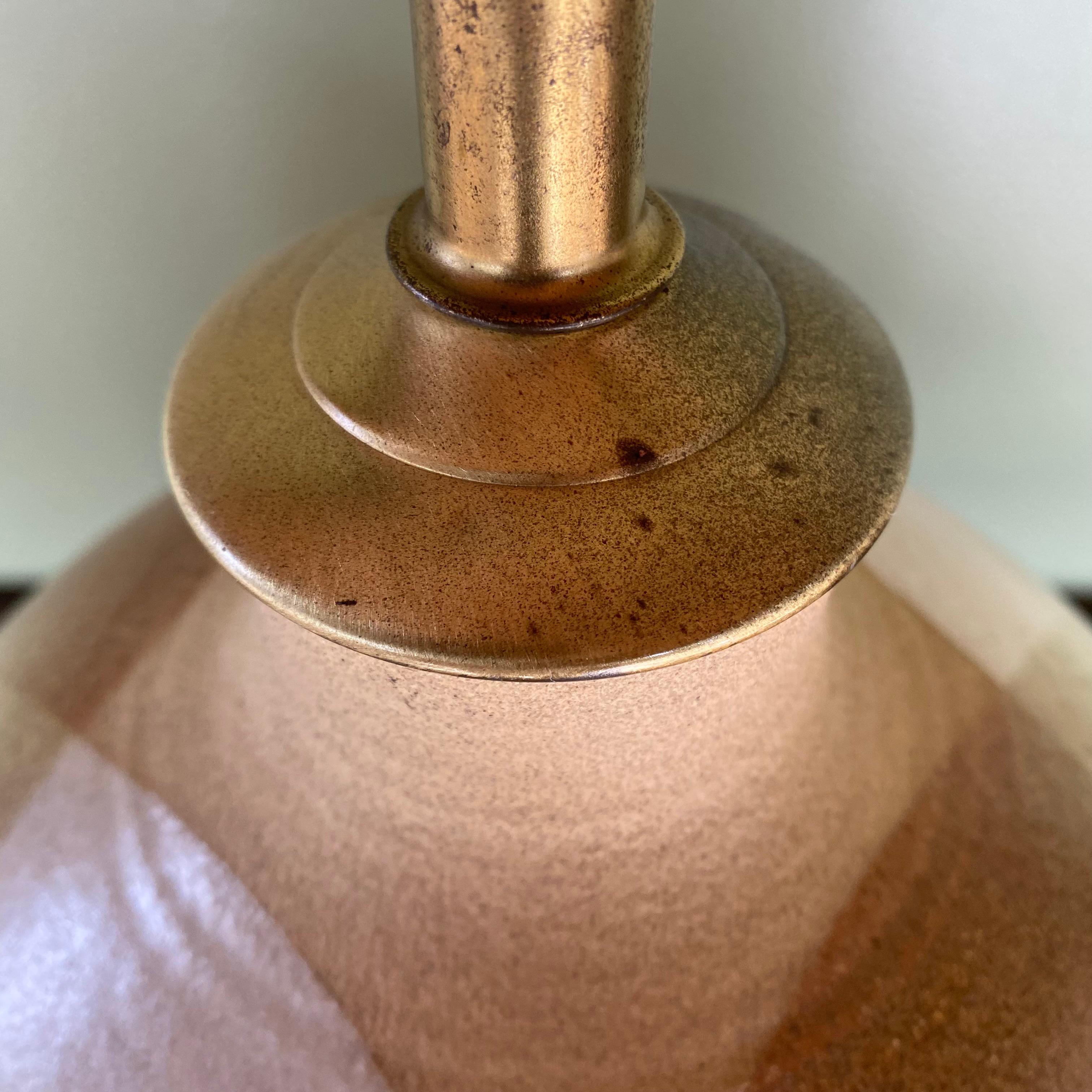 Mid-Century Modern Handmade Ceramic Table Lamp by Larry and and Terry Brown 1