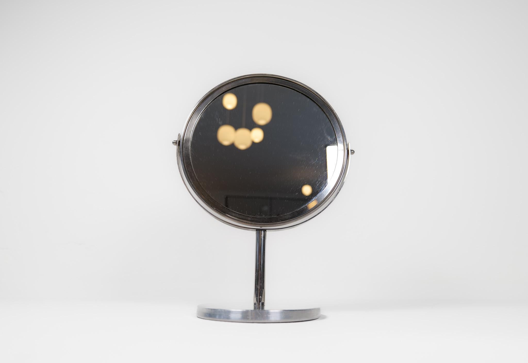 Mid-20th Century Midcentury Modern Hans-Agne Jakobsson Chrome  Vanity Table Mirror, Sweden For Sale