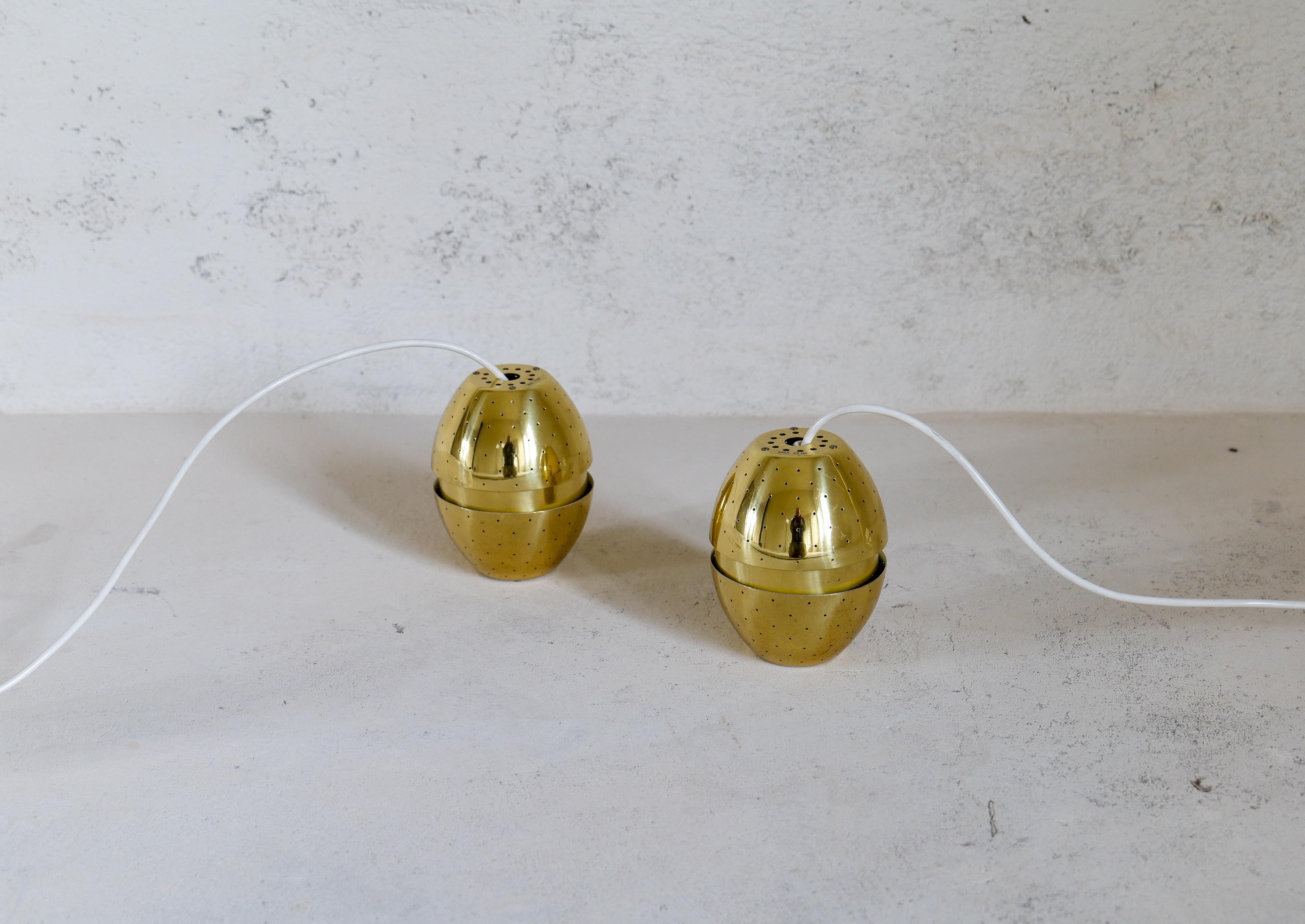 Swedish Midcentury Modern Hans-Agne Jakobsson Pair of Brass 