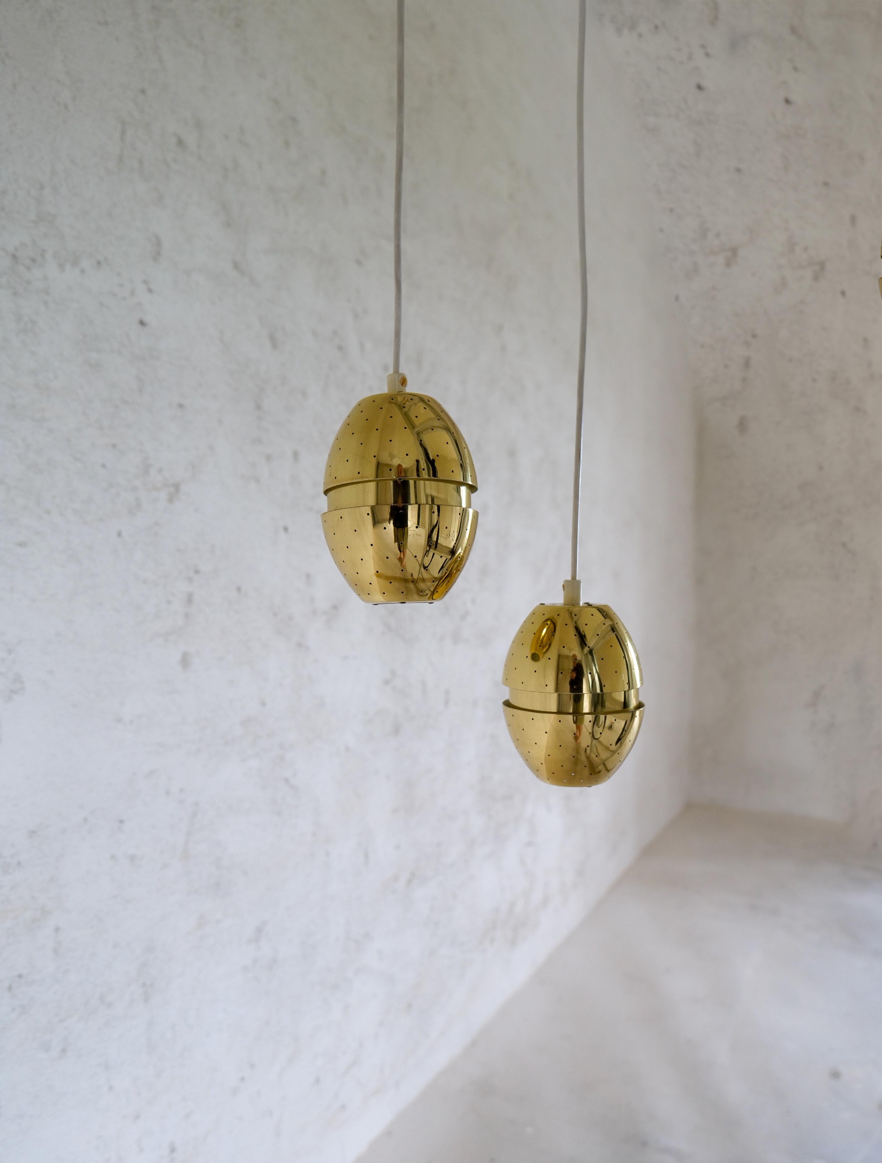 Midcentury Modern Hans-Agne Jakobsson Pair of Brass 