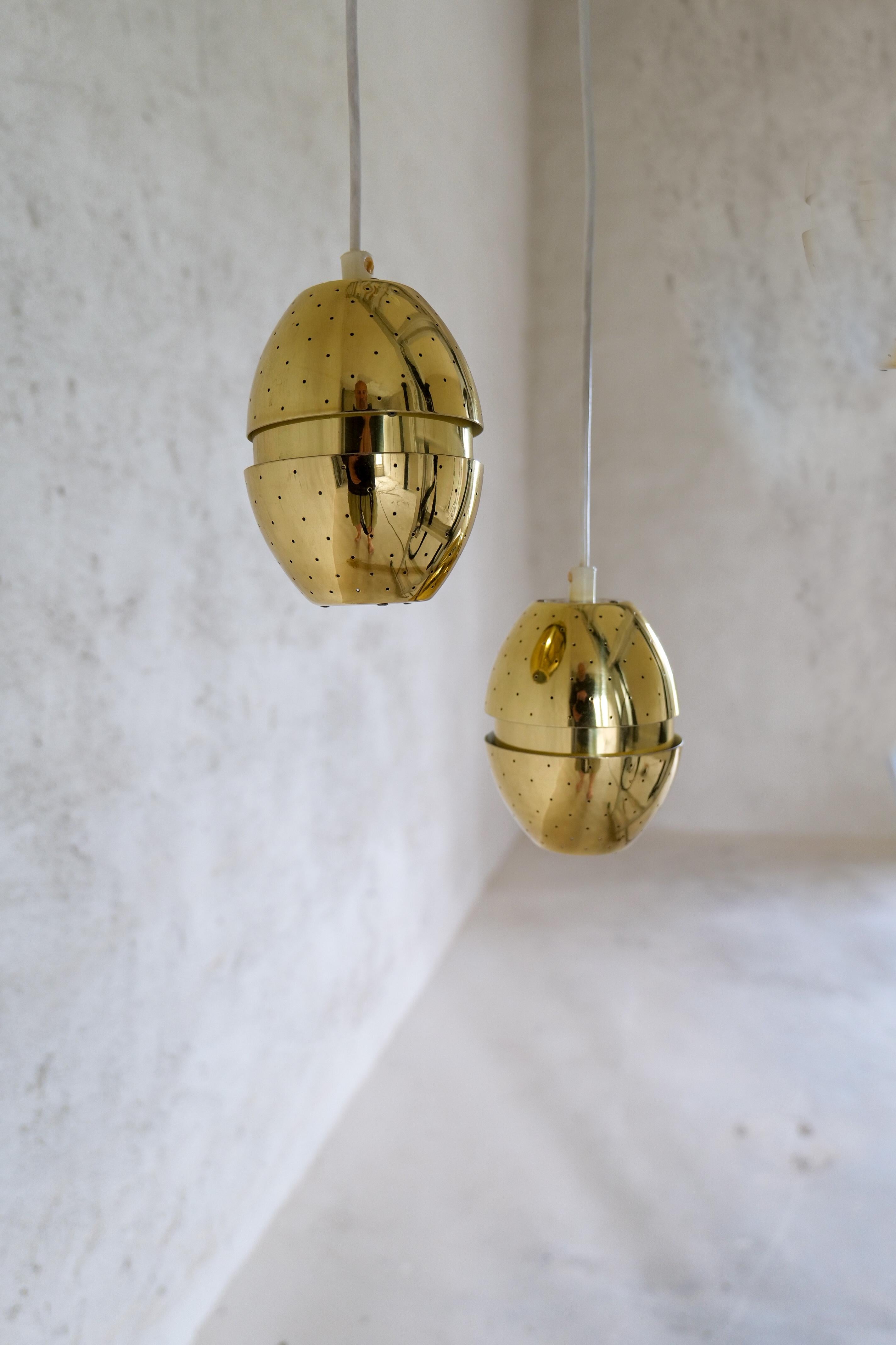 Midcentury Modern Hans-Agne Jakobsson Pair of Brass 