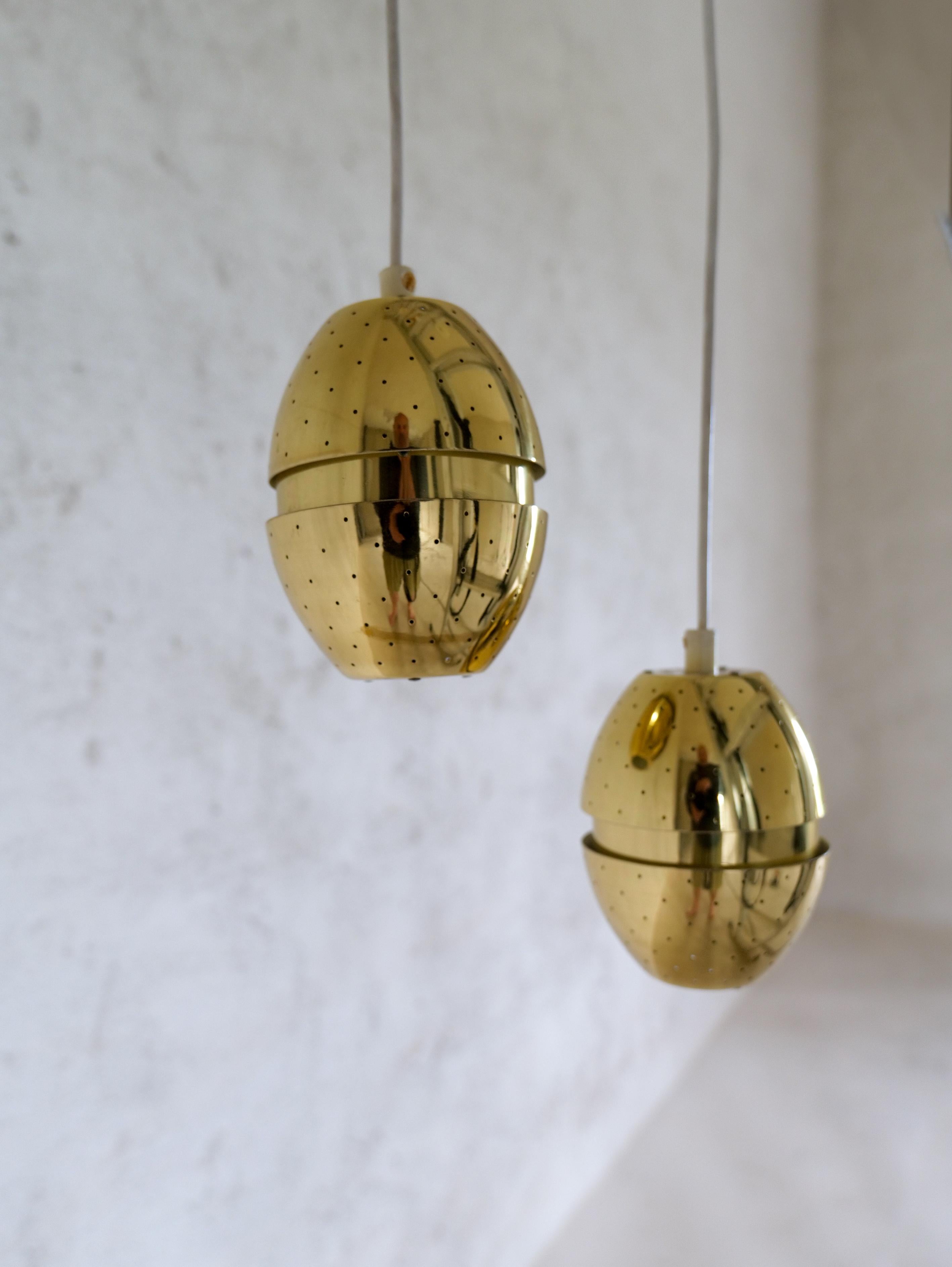Midcentury Modern Hans-Agne Jakobsson Pair of Brass 
