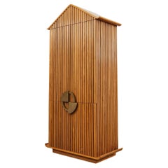 The Moderns Hardwood Pagoda Form Dry Bar Cabinet