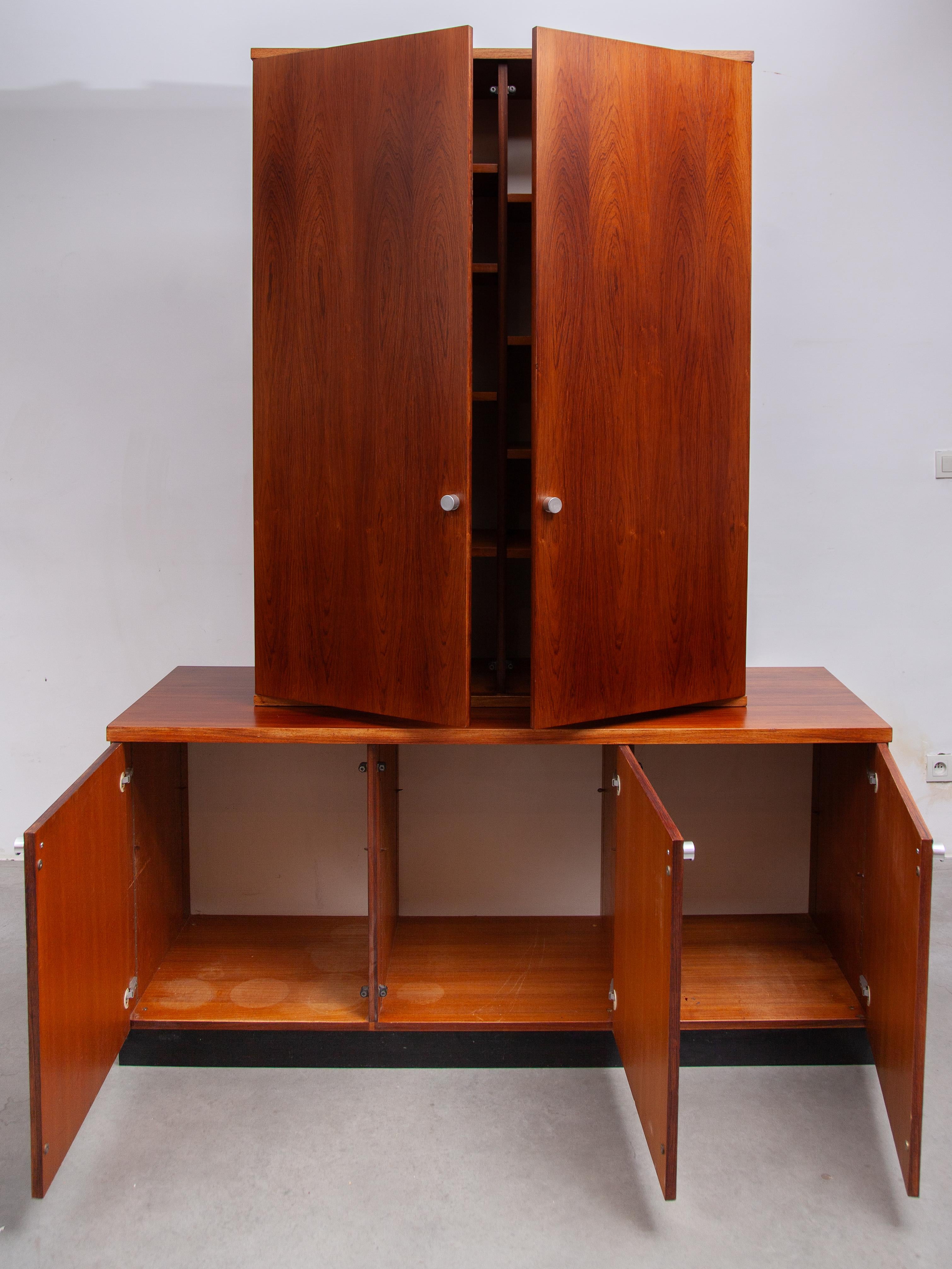 Métal Enfilade haut Alfred Hendrickx, moderne du milieu du siècle dernier, années 1960 en vente