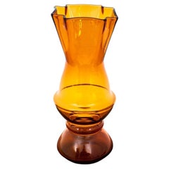 Mid-Century Modern Honey Glass Vase, Poland, 1960s