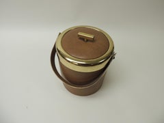 Midcentury Modern Ice Bucket with Gold Handle
