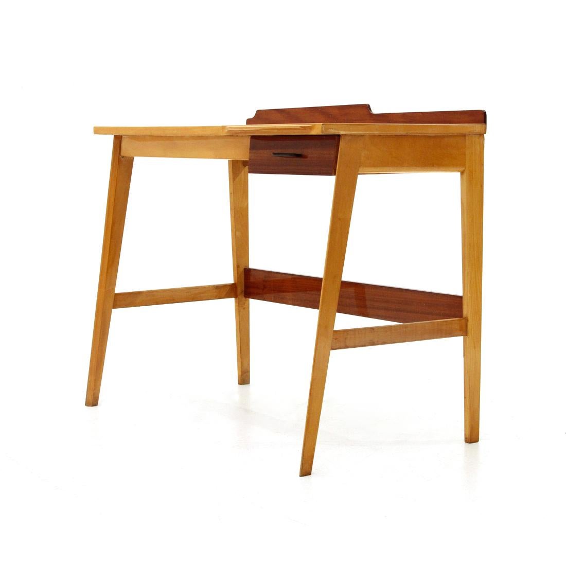 Wood Mid-Century Modern Irregular Desk, 1950s