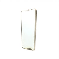 Mid-Century Modern Italian chromed brass Frame Mirror, 1950s