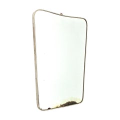 Mid-Century Modern Italian chromed brass Frame Mirror, 1950s
