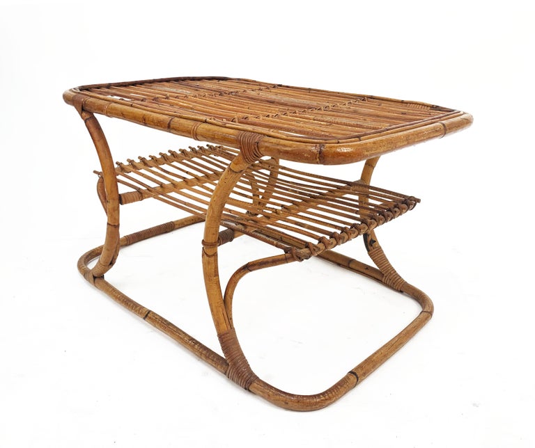 Mid Century Modern Italian Bamboo Coffee Table 1950s For Sale At 1stdibs
