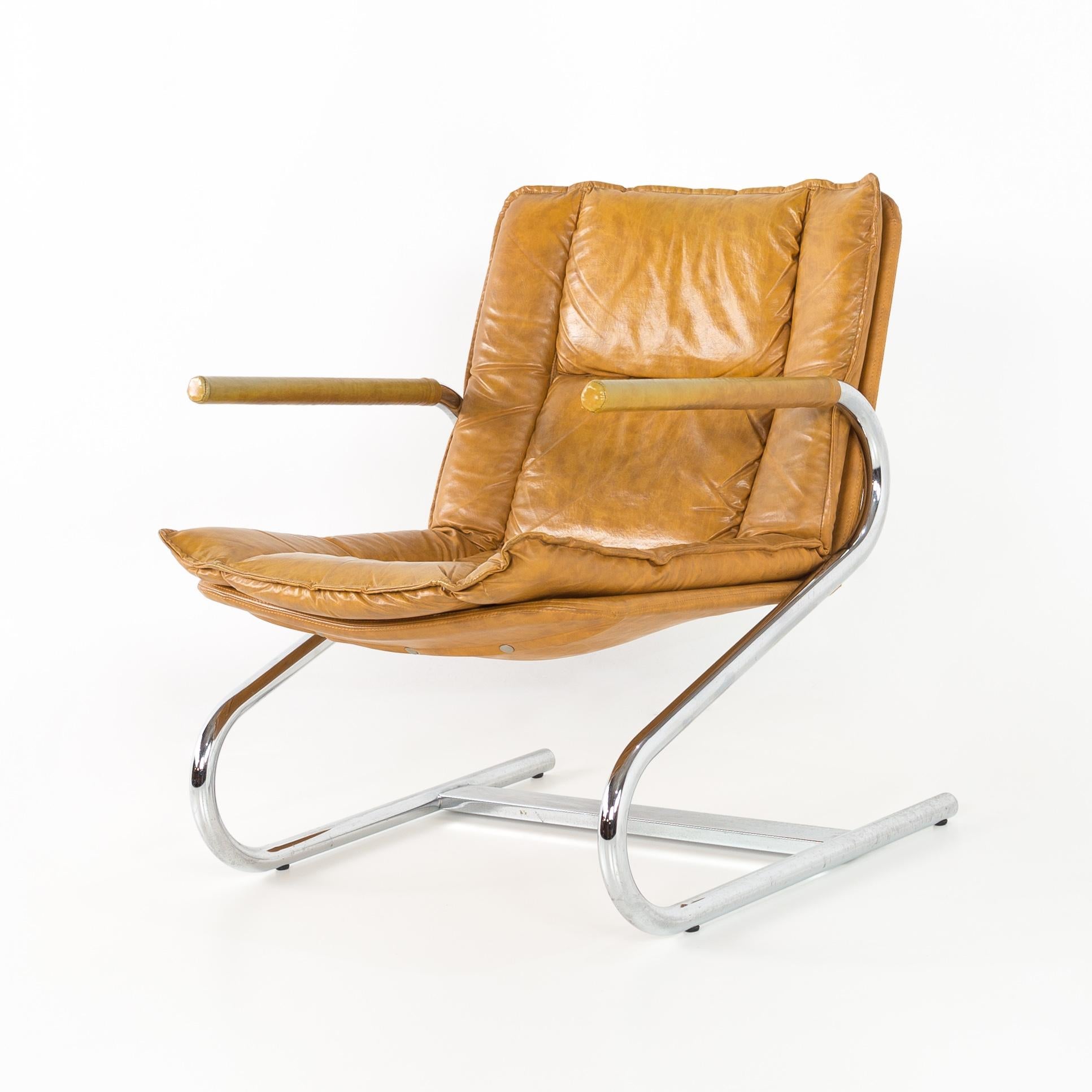 Mid-Century Modern Italian Chrome Z-Lounge Chairs, Pair 5