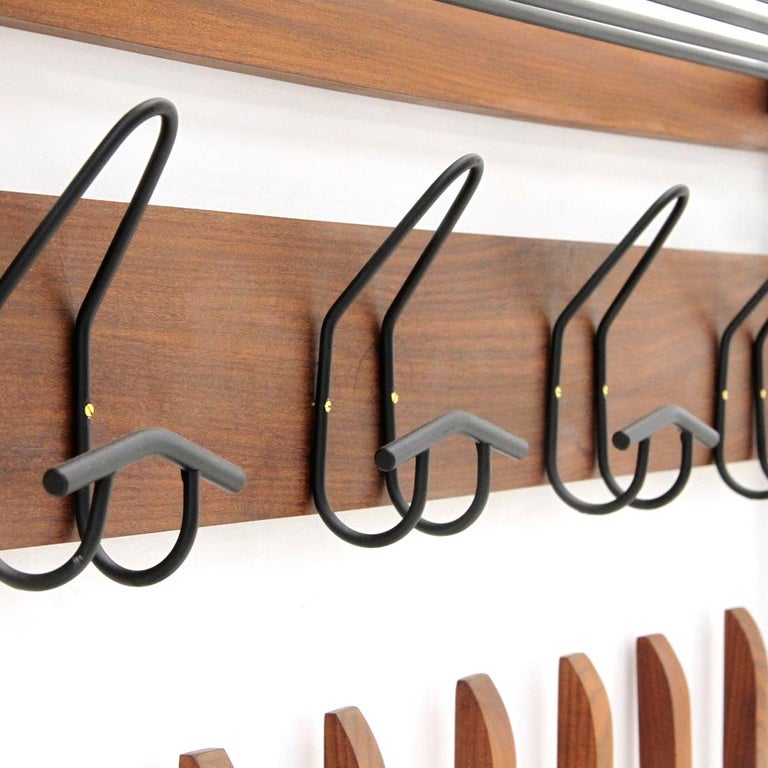 Midcentury Modern Italian Clothes Hanger with Mirror and Console, 1960s