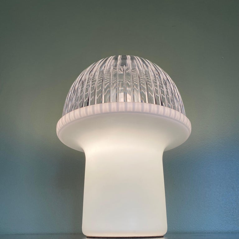 Midcentury Modern Italian Mushroom Accent Mood Light Lamp in White, ca