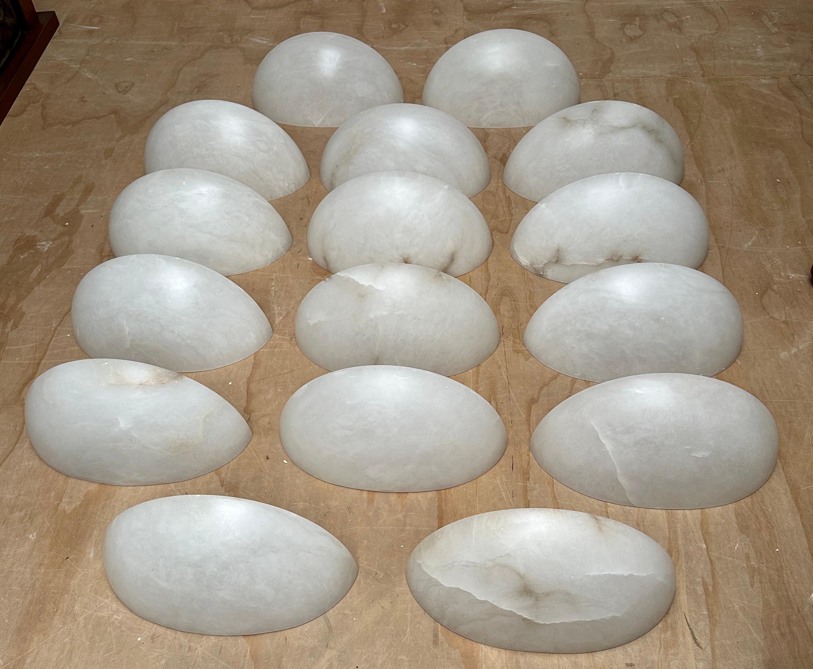 Italienisches 4er-Set Mid-Century-Modern-Wandleuchter aus Alabaster im Art-déco-Stil, Mid-Stil (Art déco) im Angebot