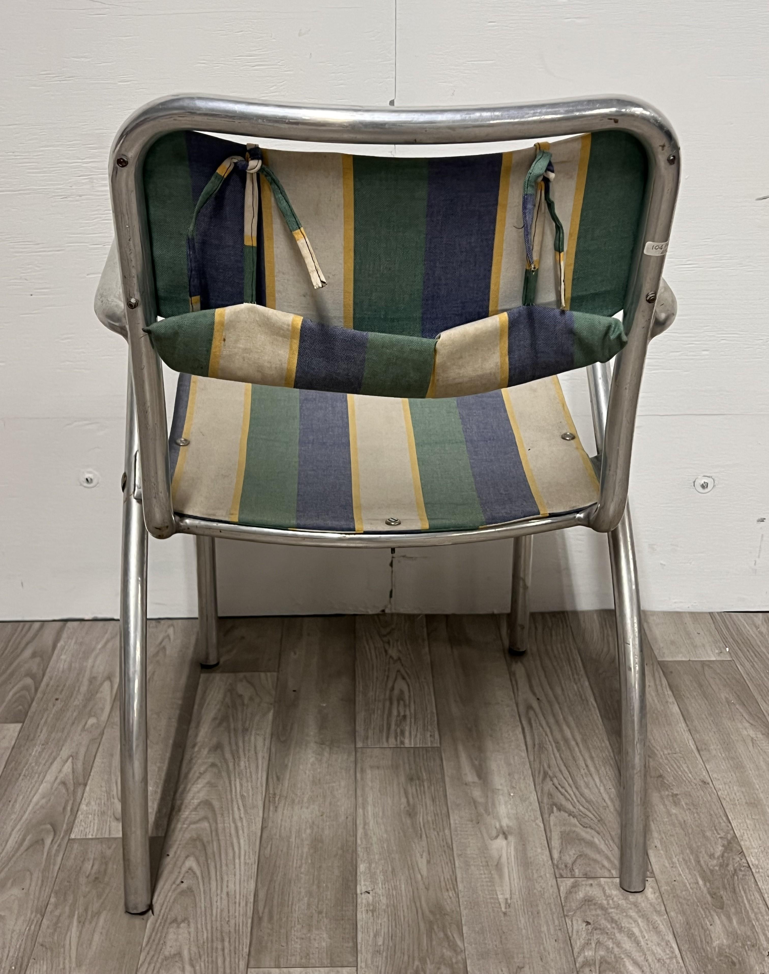 Silla individual italiana moderna de mediados de siglo Metal en venta