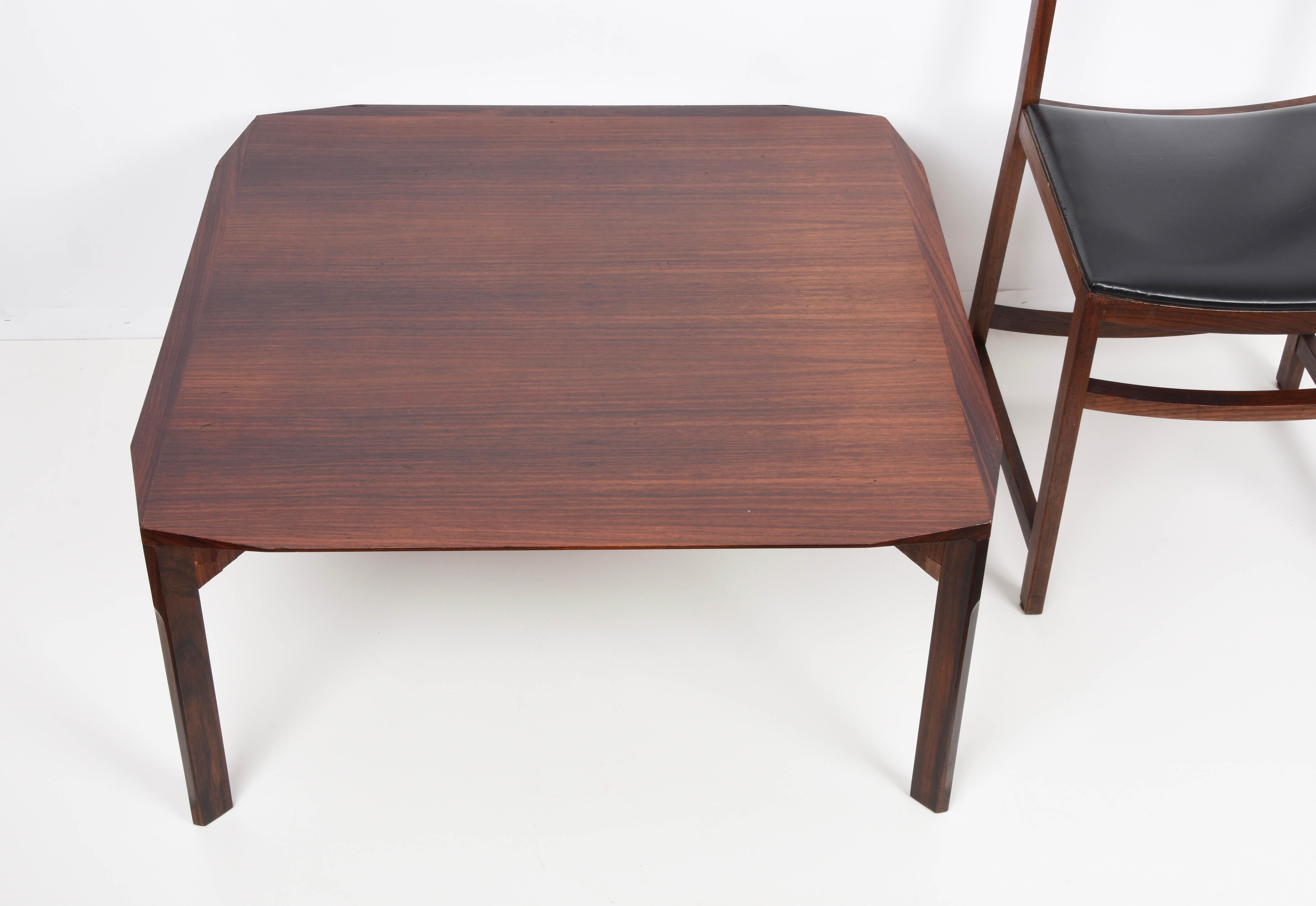 Mid-Century Modern Italian Square Wooden Coffee Table, 1960s 6