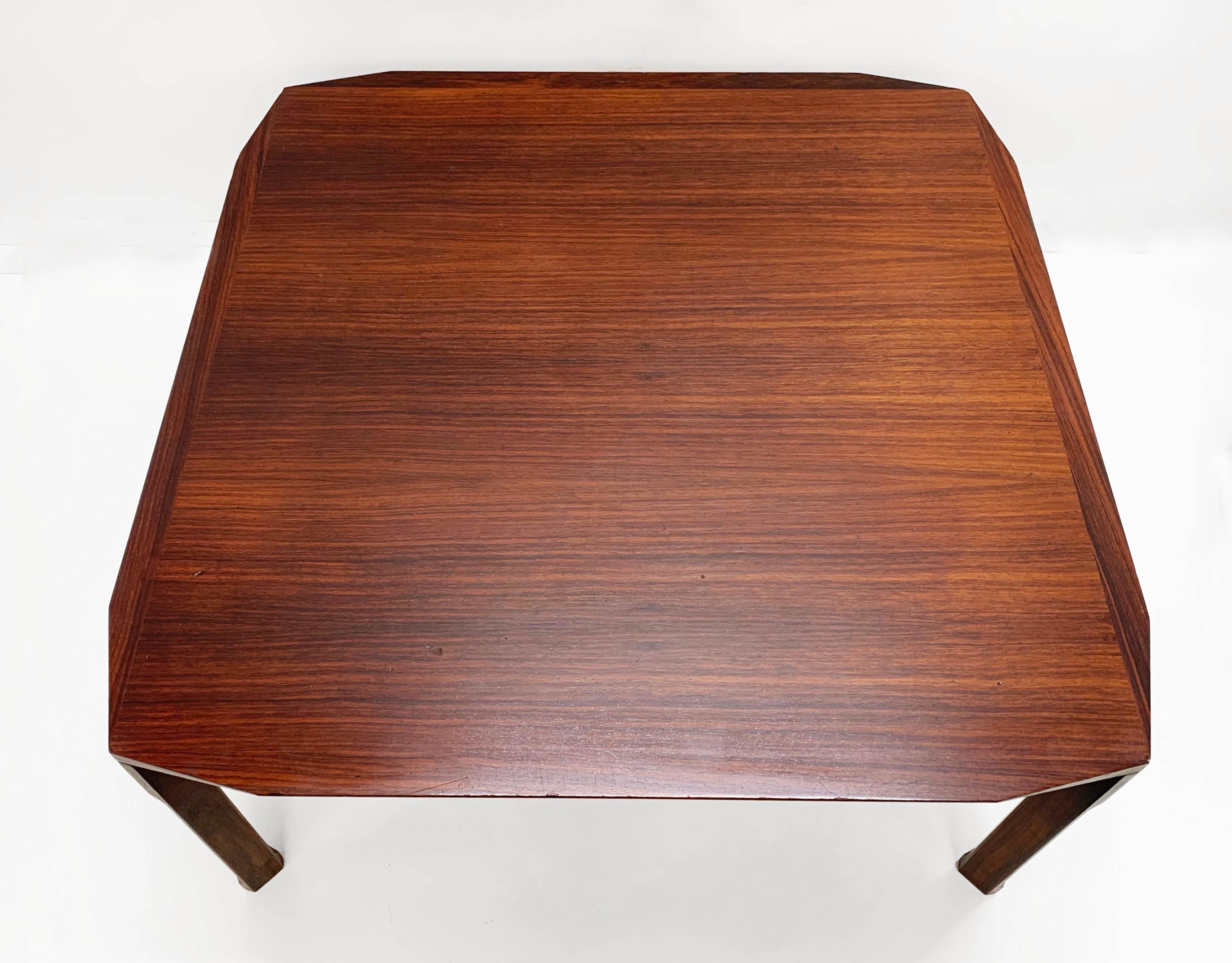 Mid-Century Modern Italian Square Wooden Coffee Table, 1960s 1