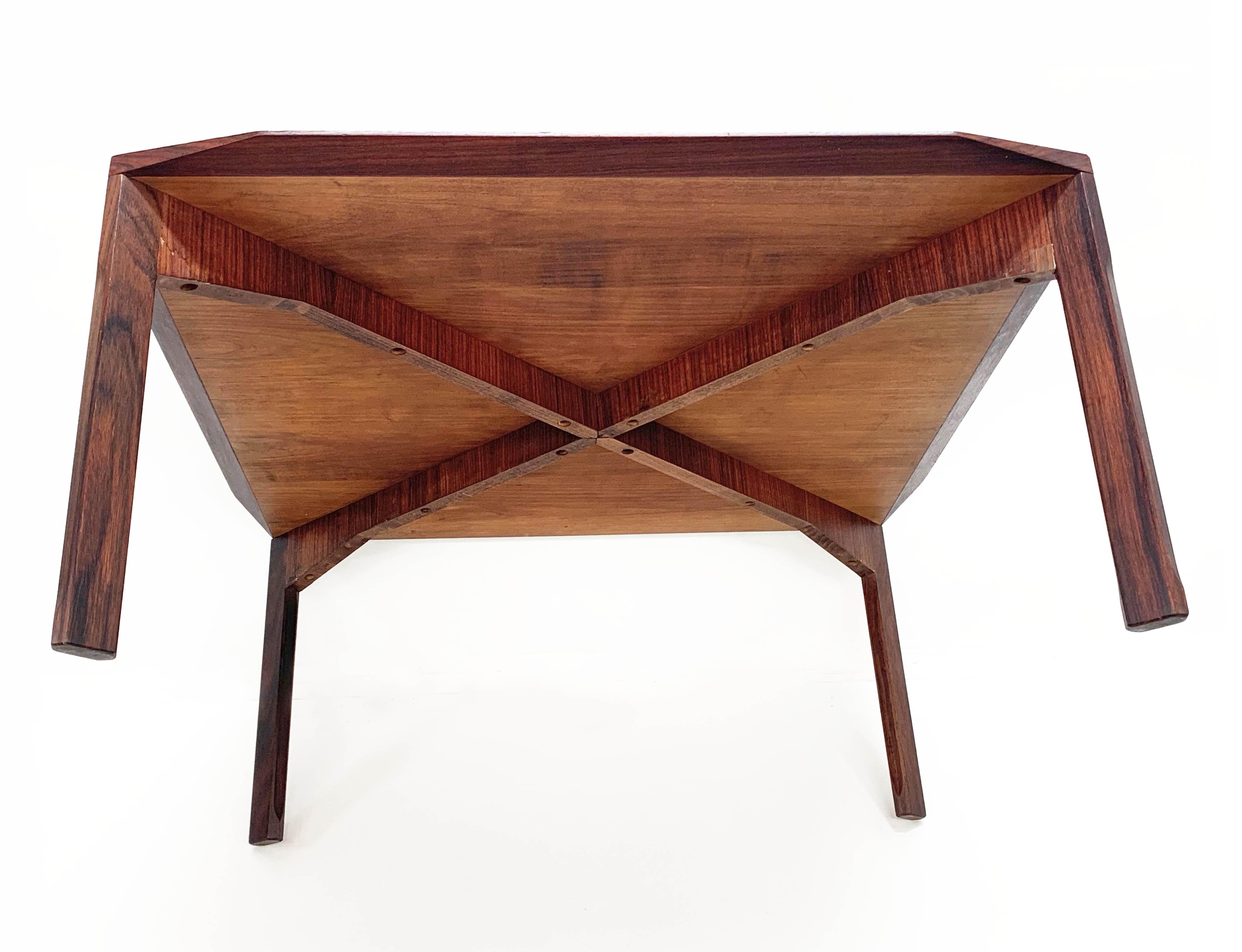 Mid-Century Modern Italian Square Wooden Coffee Table, 1960s 4