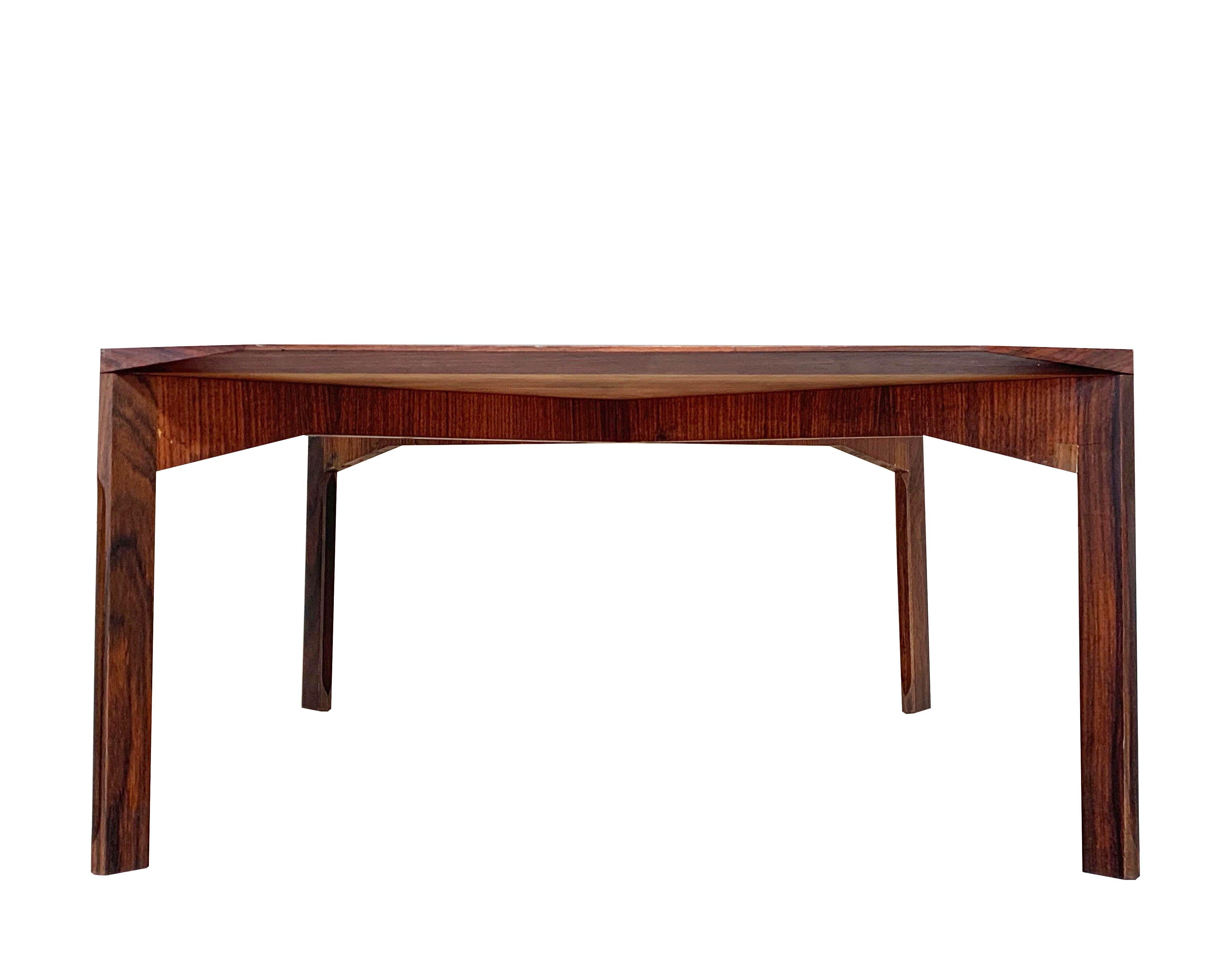Mid-Century Modern Italian Square Wooden Coffee Table, 1960s 5