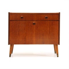 Mid-Century Modern Italian Teak Shoe Cabinet, 1960s