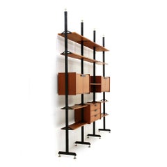 Mid-Century Modern Italian Teak Wall Unit, 1960s