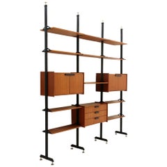 Mid-Century Modern Italian Teak Wall Unit, 1960s