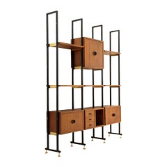 Mid-Century Modern Italian Teak Wall Unit, 1960s
