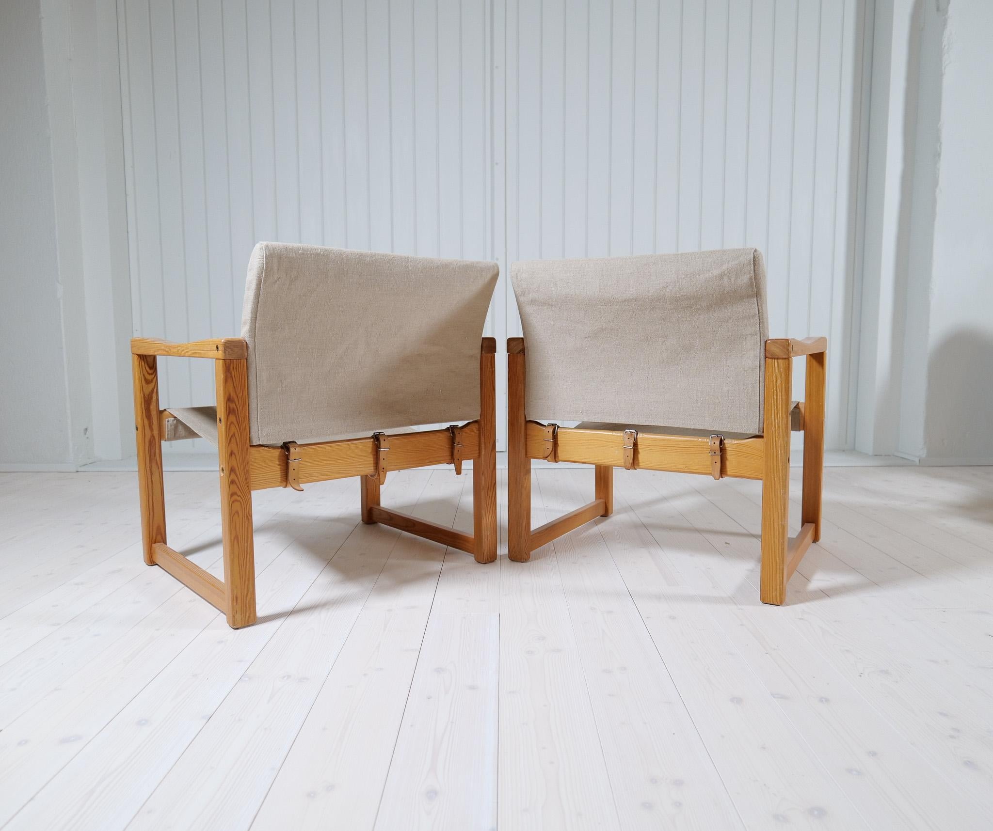 Midcentury Modern Karin Mobring Armchairs Model Diana by Ikea in Sweden, 1970s For Sale 6