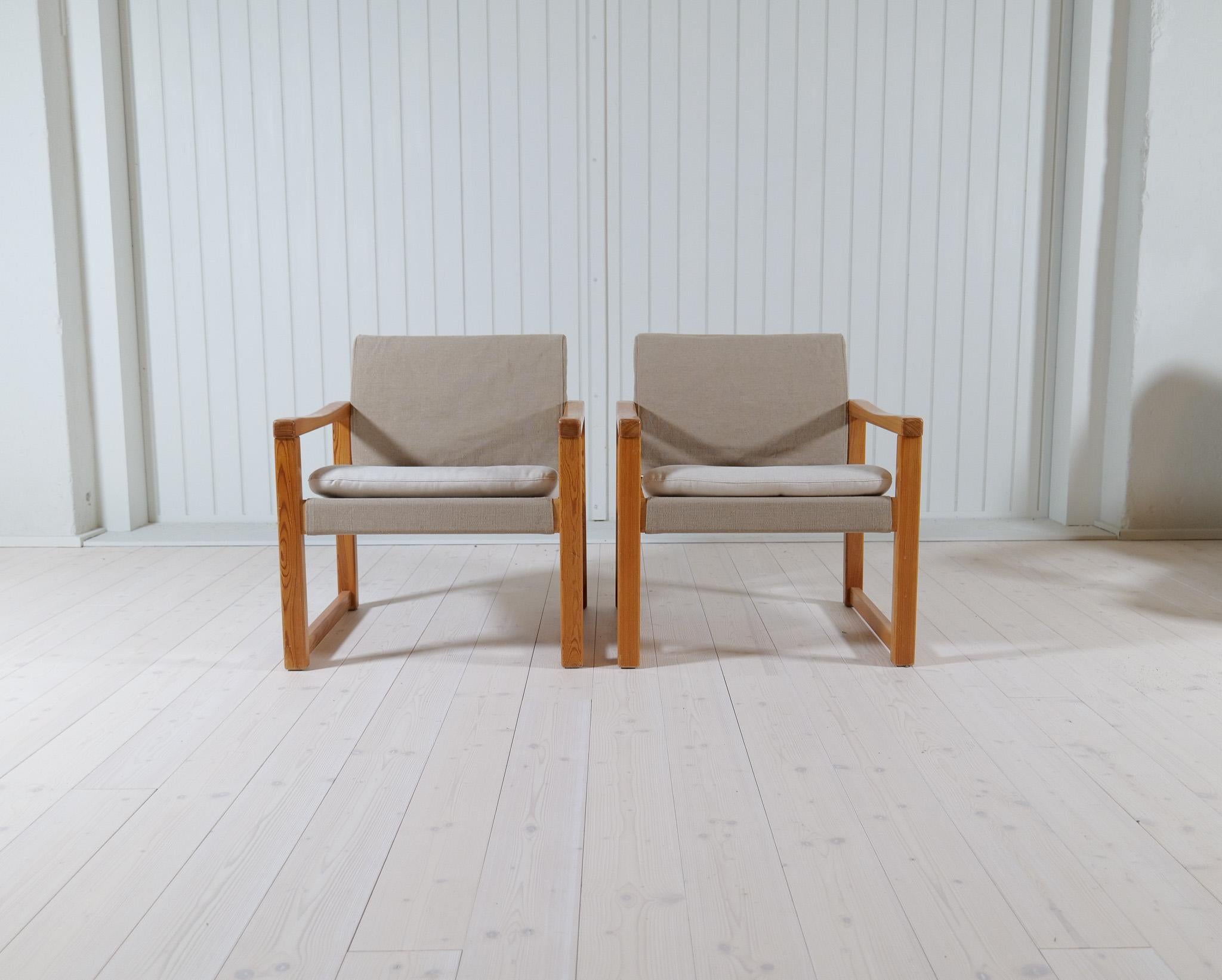Midcentury Modern Karin Mobring Armchairs Model Diana by Ikea in Sweden, 1970s For Sale 2