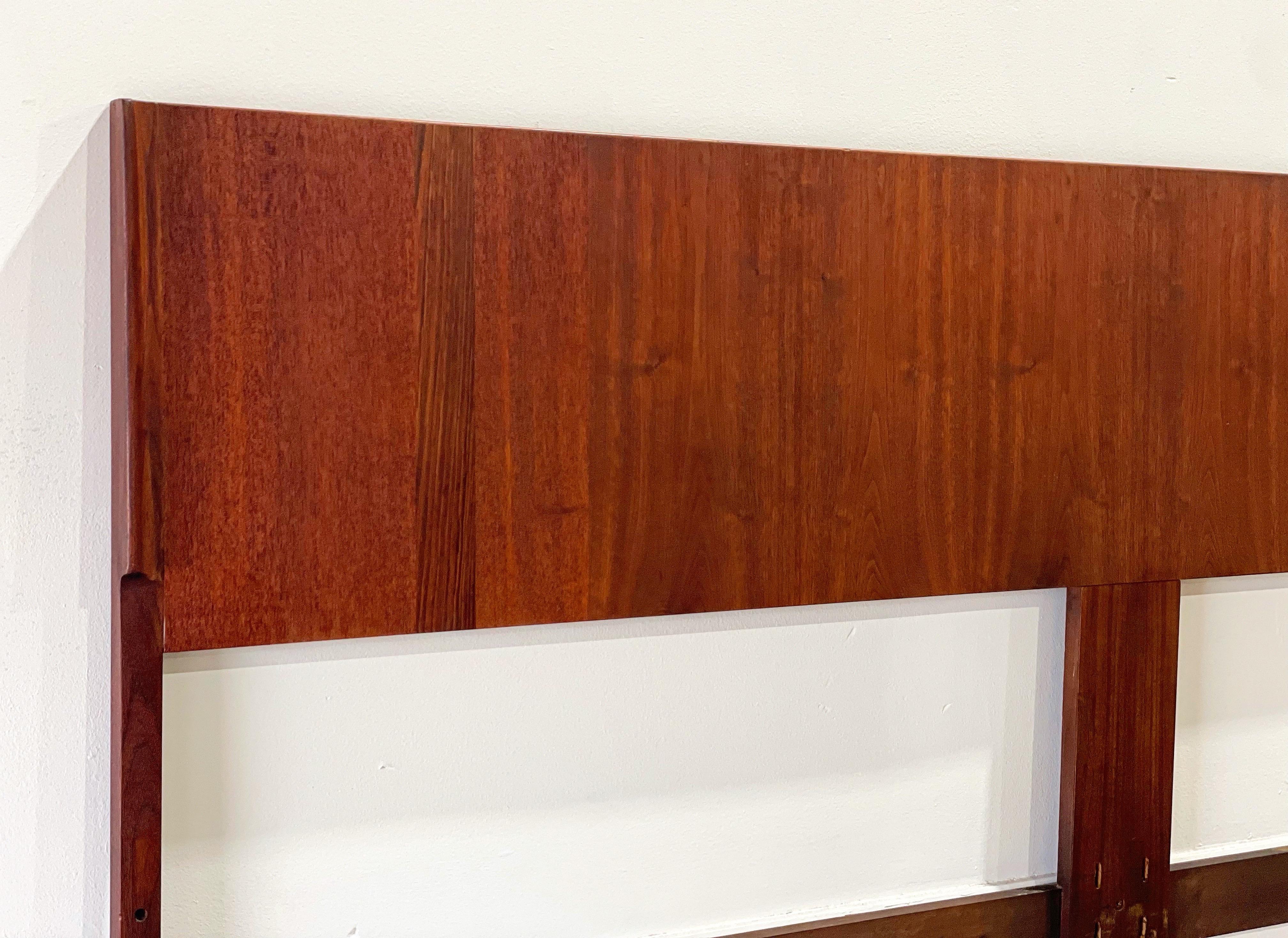 Mid-20th Century Midcentury Modern King Headboard Jack Cartwright for Founders Walnut + Rosewood