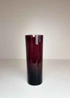 Midcentury Modern Large Glass Vase GullaSkruf Sweden, 1950s