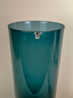 Vaso di vetro grande della modernità di metà secolo GullaSkruf Svezia, anni '50