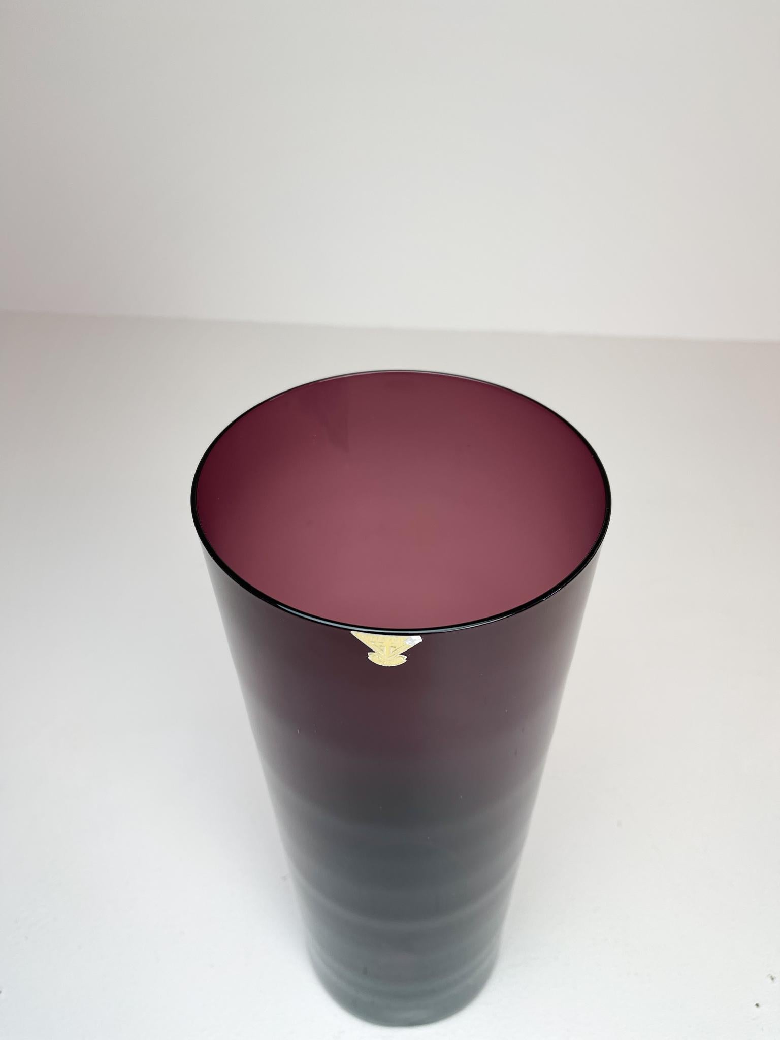 Mid-20th Century Midcentury Modern Large Glass Vase GullaSkruf Sweden, 1950s