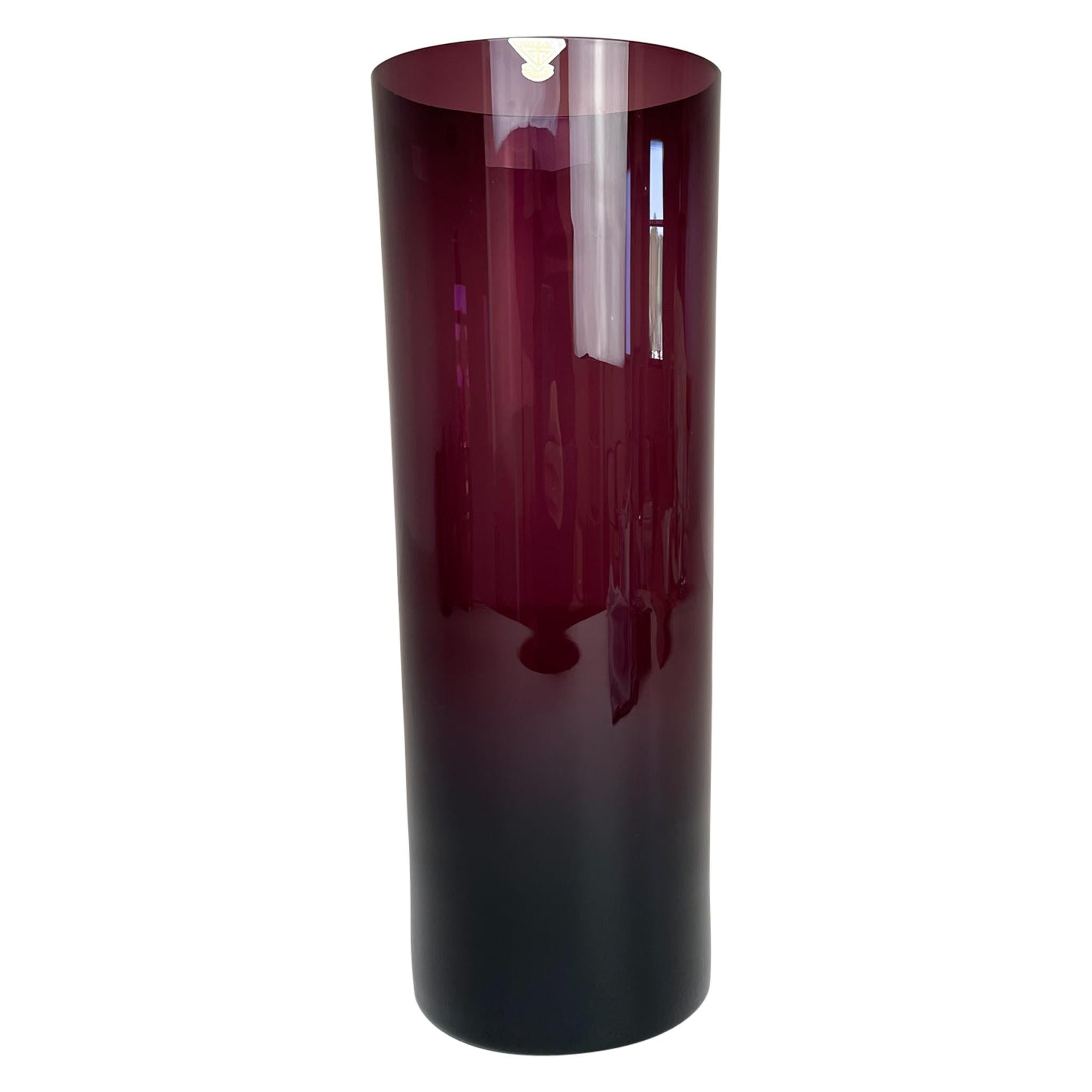 Midcentury Modern Large Glass Vase GullaSkruf Sweden, 1950s